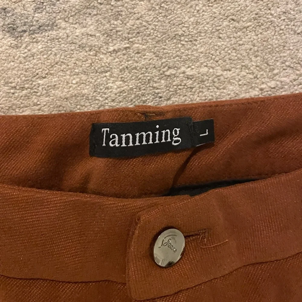 NWOT Brown High Waist Wool trousers cropped wide leg - Picture 8 of 10